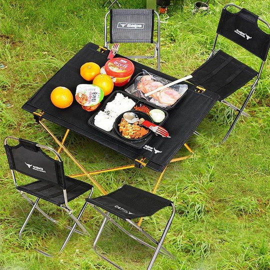 Outdoor camping small folding table aviation light aluminum alloy portable picnic table - Gadget Aliens 
