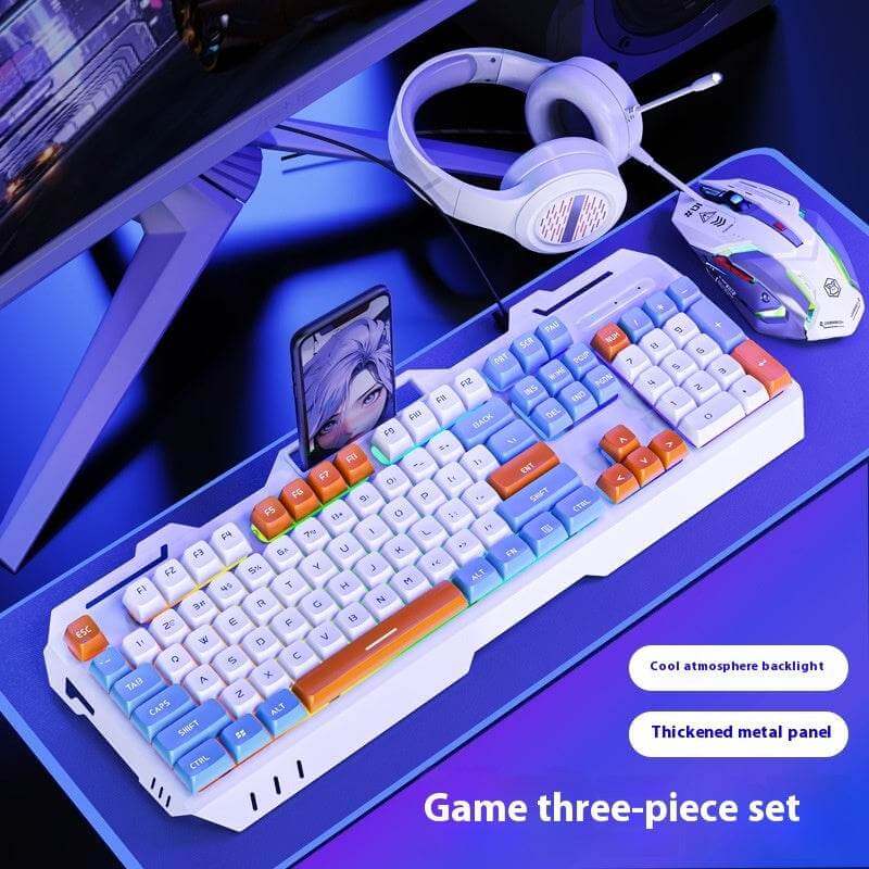 Keyboard Wired Mechanical Feeling Gaming Electronic Sports Desktop Computer Mute - Gadget Aliens