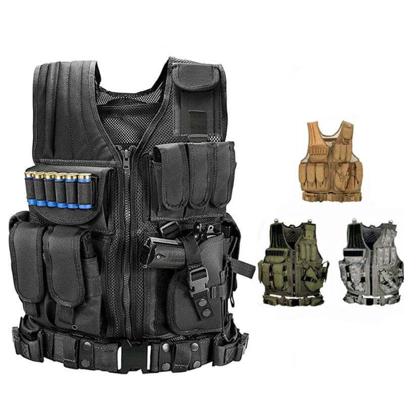 Tactical Vest Military Combat Army Armor Vests Molle Airsoft Plate Carrier Swat Vest Outdoor Hunting Fishing CS Training Vest - Gadget Aliens 