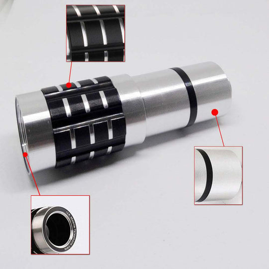 12 times telescopic lens universal collar clip cell phone accessories 12X high-definition outdoor filming long coke - Gadget Aliens