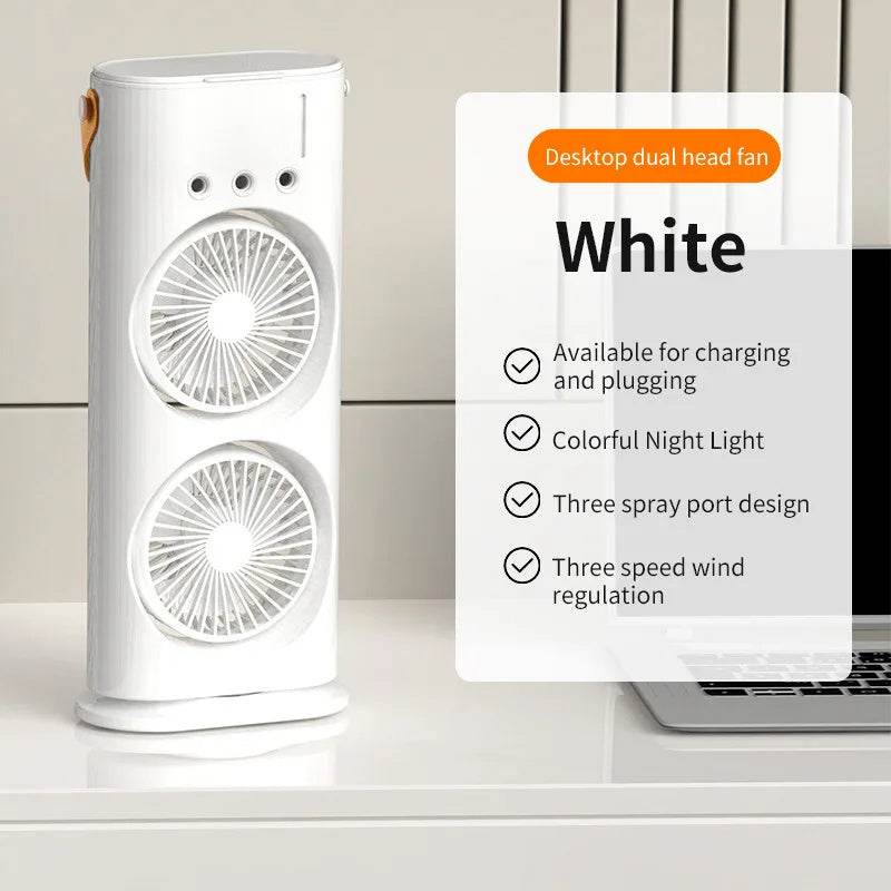 Double-ended Spray Humidifier Air Conditioner Hydrocooling Portable Air Cooler - Gadget Aliens 