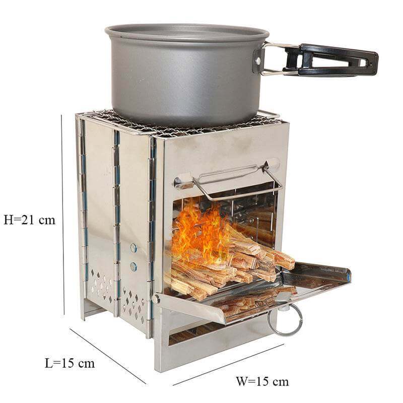 Lightweight Adjustable Folding Wood Burning Stove USA, Canada, AU - Gadget Aliens 