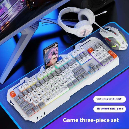 Keyboard Wired Mechanical Feeling Gaming Electronic Sports Desktop Computer Mute - Gadget Aliens