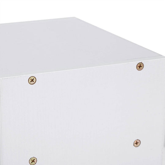 Computer Laptop Monitor Riser Stand Desktop Wooden Storage Organizer 3 Layer Shelf (White) - Gadget Aliens