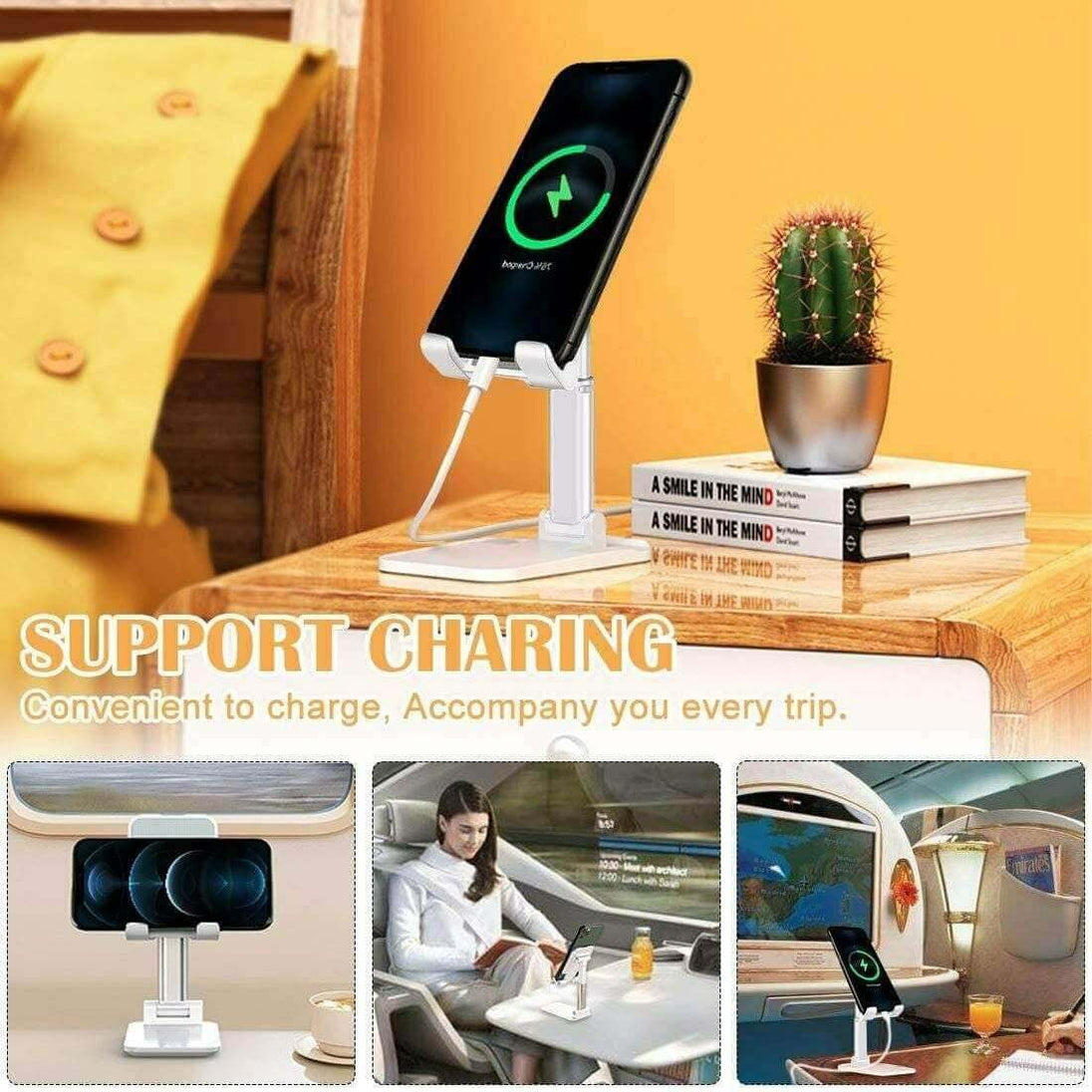 Cell Phone Stand Desktop Holder Tablet Stand Mount Mobile Phone Desktop Tablet Holder Table Cell Foldable Extend Support Desk Mobile Phone Holder Stand - Gadget Aliens