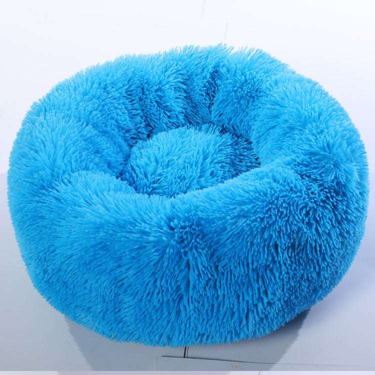 Plush Donut Pet Nest – Calming Bed for Cats & Dogs