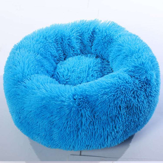 Plush Donut Pet Nest – Calming Bed for Cats & Dogs