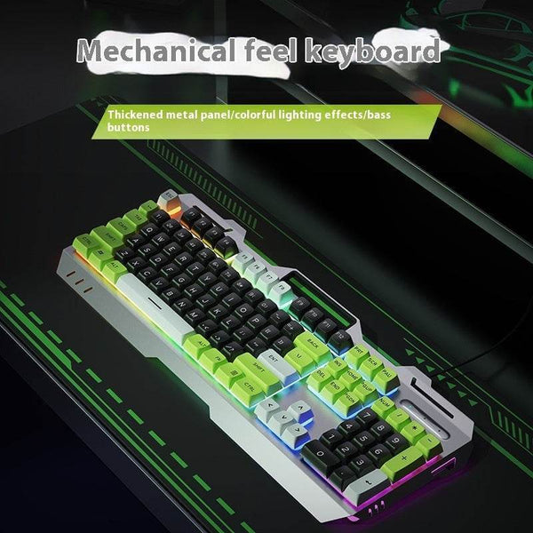 Keyboard Wired Mechanical Feeling Gaming Electronic Sports Desktop Computer Mute - Gadget Aliens 