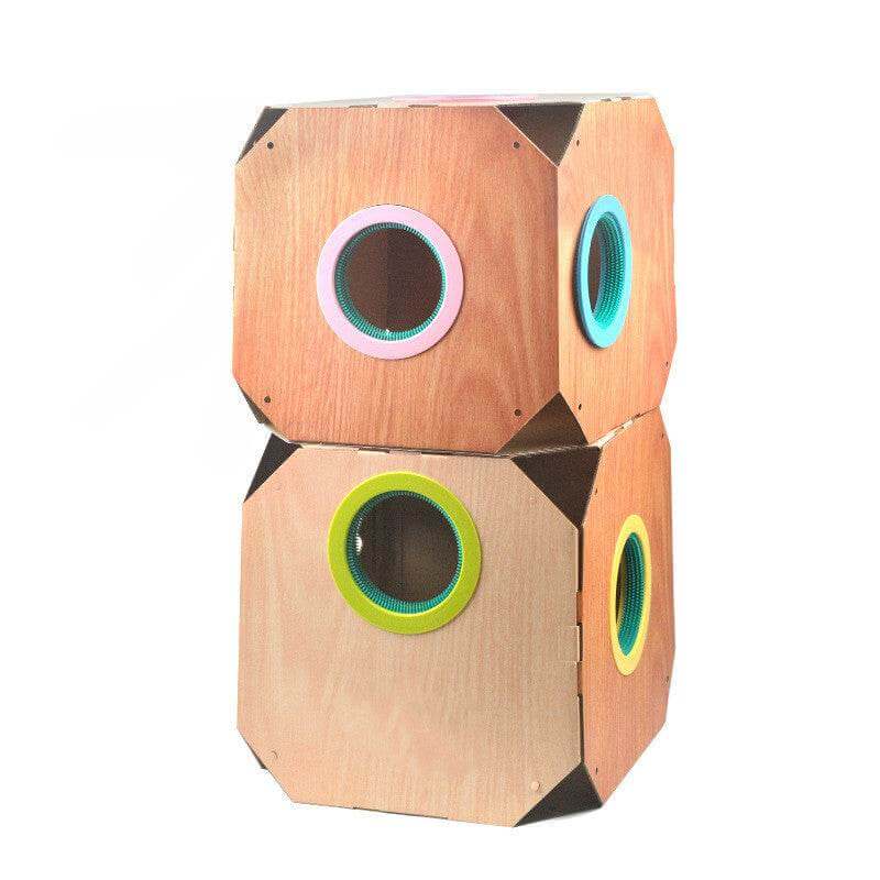 DIY Multipurpose Cat Hiding Box Toys with Cardboard Hair Removal - Gadget Aliens