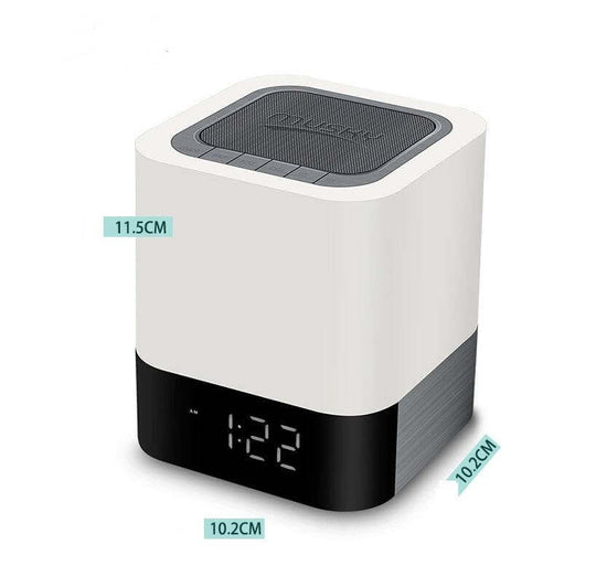 Bluetooth Speaker with Multi-coloured LED Nightlight and Alarm Clock - Gadget Aliens