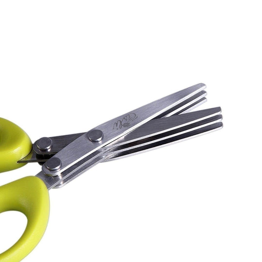 Multifunctional Multi-layer Green Onion Scissors Stainless Steel Onion Cutting Knife Herb Seaweed Spice Scissors Kitchen Scissor Kitchen Gadgets - Gadget Aliens 