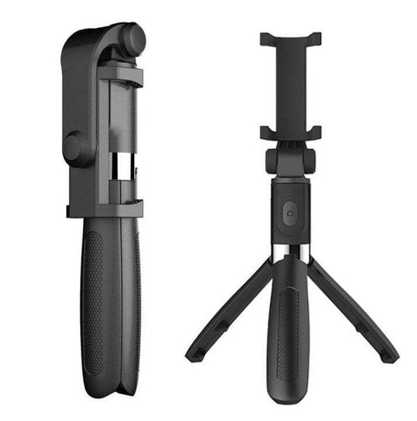 Compatible with Apple, Tripod Selfie Stick Mobile Universal Live Triangle Bracket One Bluetooth Selfie Artifact - Gadget Aliens 