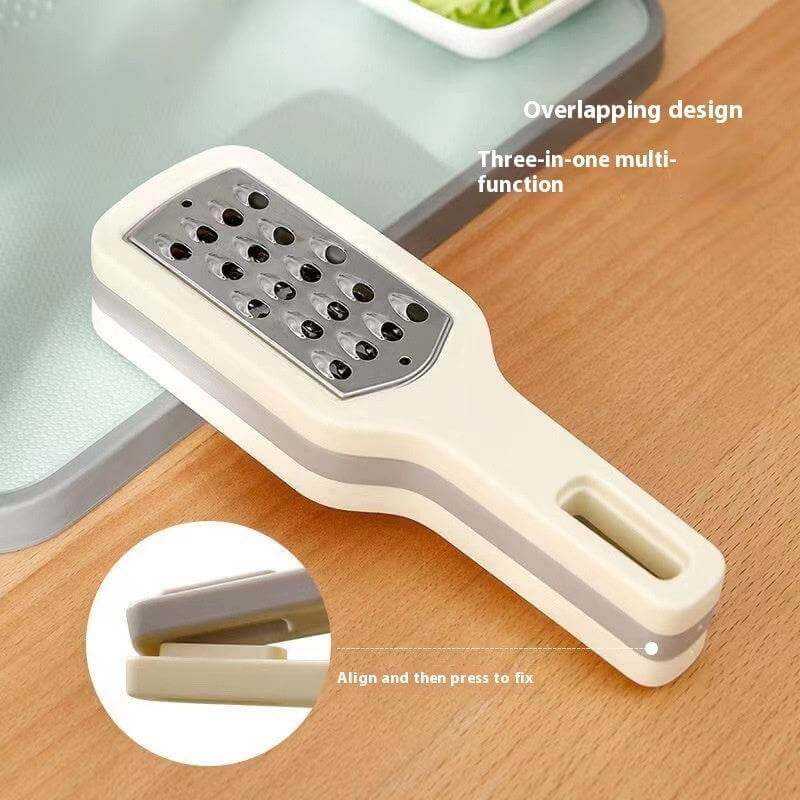 3 In 1 Cheese Grater Portable Handheld Stainless Steel Vegetable Grater Kitchen Tools Efficient Food Graters Home Kitchen Gadgets - Gadget Aliens 
