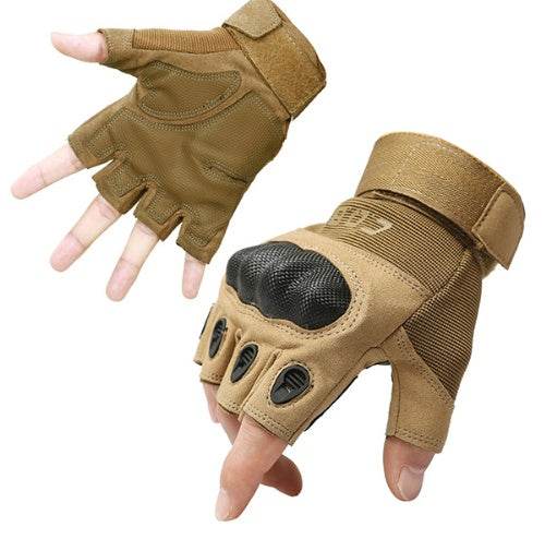 Tactical Gloves Army Military Men Gym Fitness Riding Half Finger Rubber Knuckle Protective Gear Male Tactical Gloves - Gadget Aliens