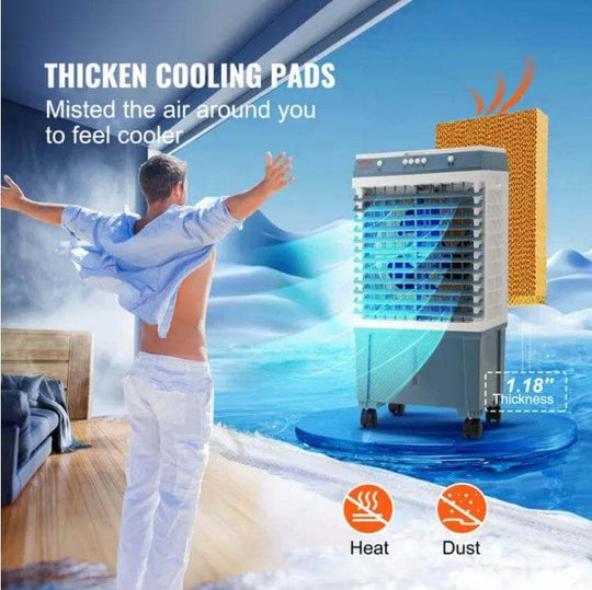 VEVOR Evaporative Air Cooler – 3-speed oscillating swamp cooler for indoor use - Gadget Aliens 