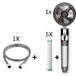 Propeller Driven Shower Head With Stop Button And Cotton Filter Turbocharged High Pressure Handheld Shower Nozzle - Gadget Aliens 