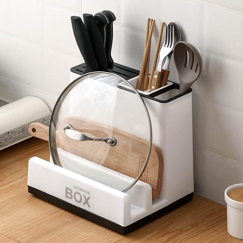 Tableware Storage Holders Kitchen Knife Plastic Storages Racks For Kitchen Convenience Cabinet Kitchen Gadgets - Gadget Aliens