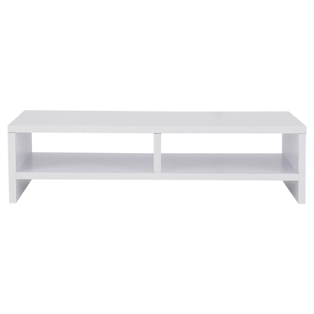 Computer Laptop Monitor Riser Stand Desktop Wooden Storage Organizer 3 Layer Shelf (White) - Gadget Aliens