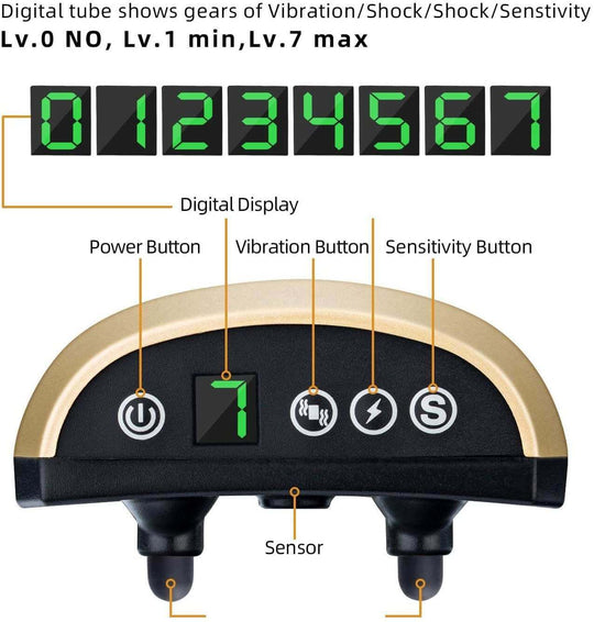Electronic Dog Training Device With Electric Shock Collar And Screen - Gadget Aliens 