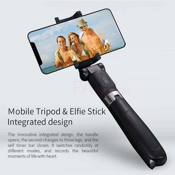 Compatible with Apple, Tripod Selfie Stick Mobile Universal Live Triangle Bracket One Bluetooth Selfie Artifact - Gadget Aliens 