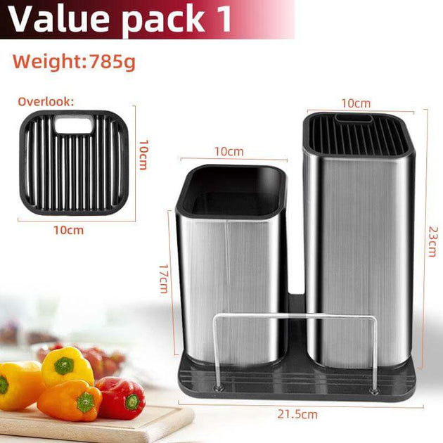 Drainable Knife Chopping Board Holder Size Chopper Holder - Gadget Aliens 