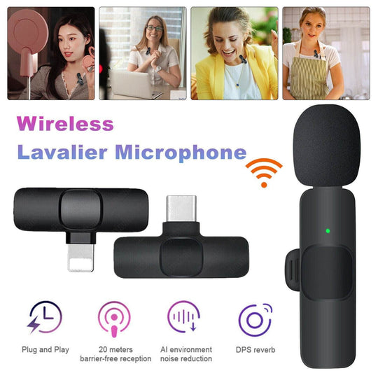 Pro Wireless Lavalier Microphone for iPhone, iPad - Omnidirectional - Gadget Aliens