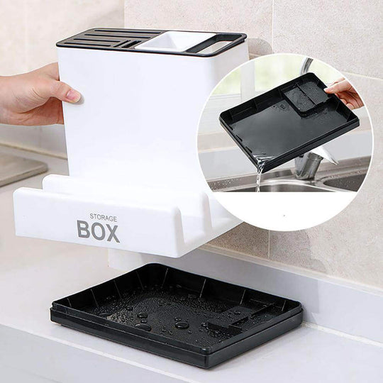 Tableware Storage Holders Kitchen Knife Plastic Storages Racks For Kitchen Convenience Cabinet Kitchen Gadgets - Gadget Aliens 