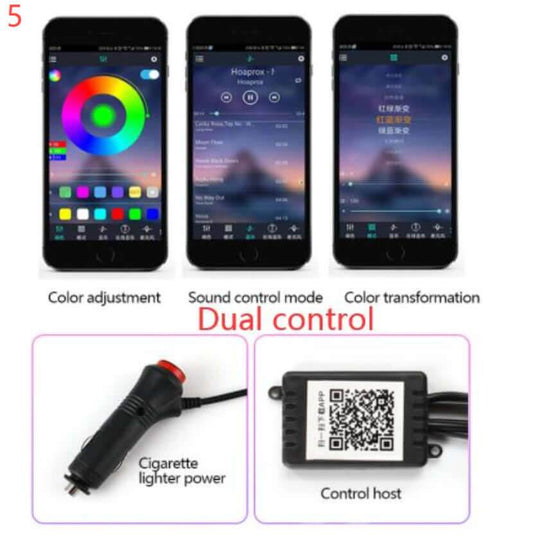 Car Fiber Optic Ambient Light Modified Car Interior Cool Light APP Rhythm Light - Gadget Aliens 