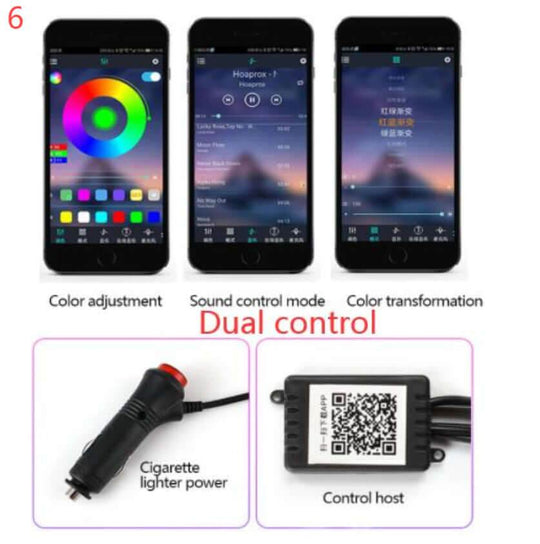 Car Fiber Optic Ambient Light Modified Car Interior Cool Light APP Rhythm Light - Gadget Aliens 