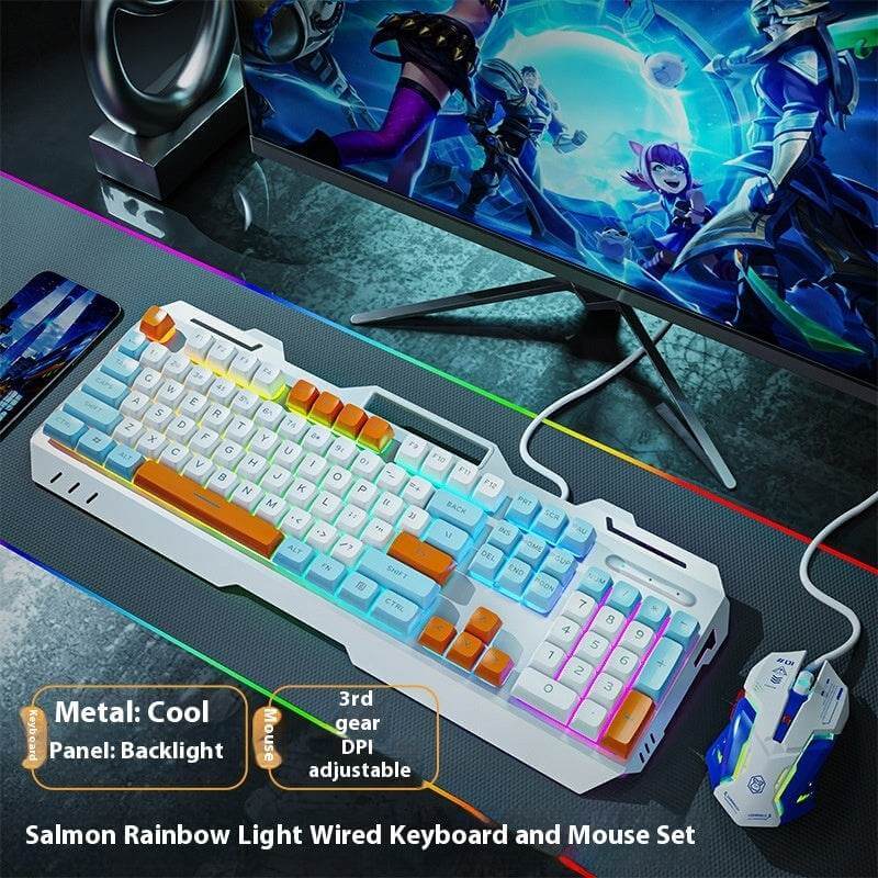 Keyboard Wired Mechanical Feeling Gaming Electronic Sports Desktop Computer Mute - Gadget Aliens