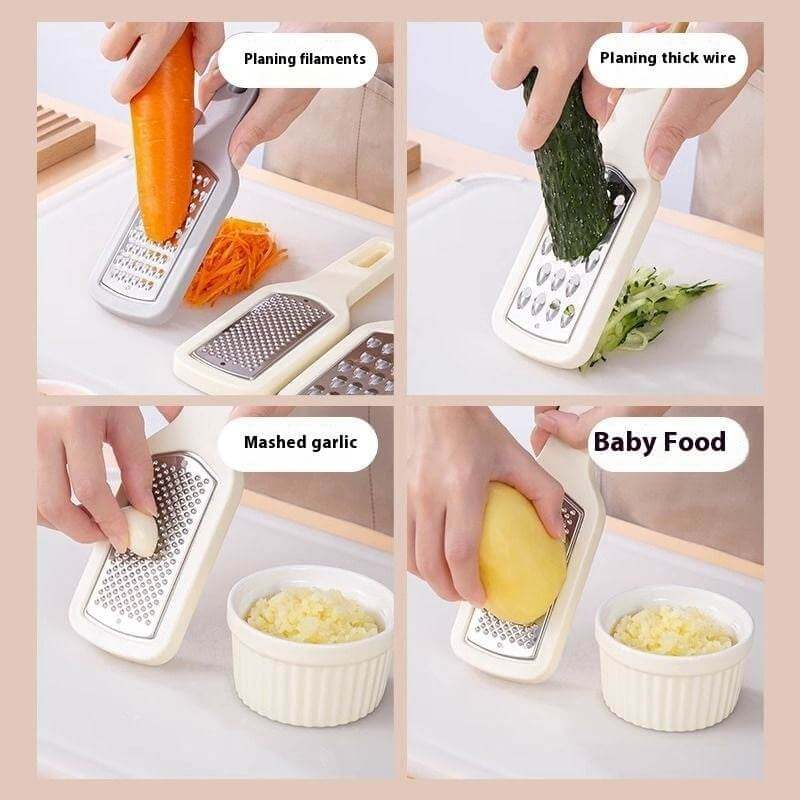 3 In 1 Cheese Grater Portable Handheld Stainless Steel Vegetable Grater Kitchen Tools Efficient Food Graters Home Kitchen Gadgets - Gadget Aliens 