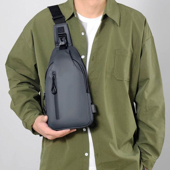 Black Sling Crossbody Backpack Shoulder Bag For Men Chest Bag - Gadget Aliens 