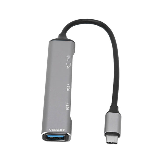 USB C Hub 5 in 1 Plug and Play Type C Hub Metal Electronics Type C Docking Station USB C Adapter for Windows for Linux Black - Gadget Aliens