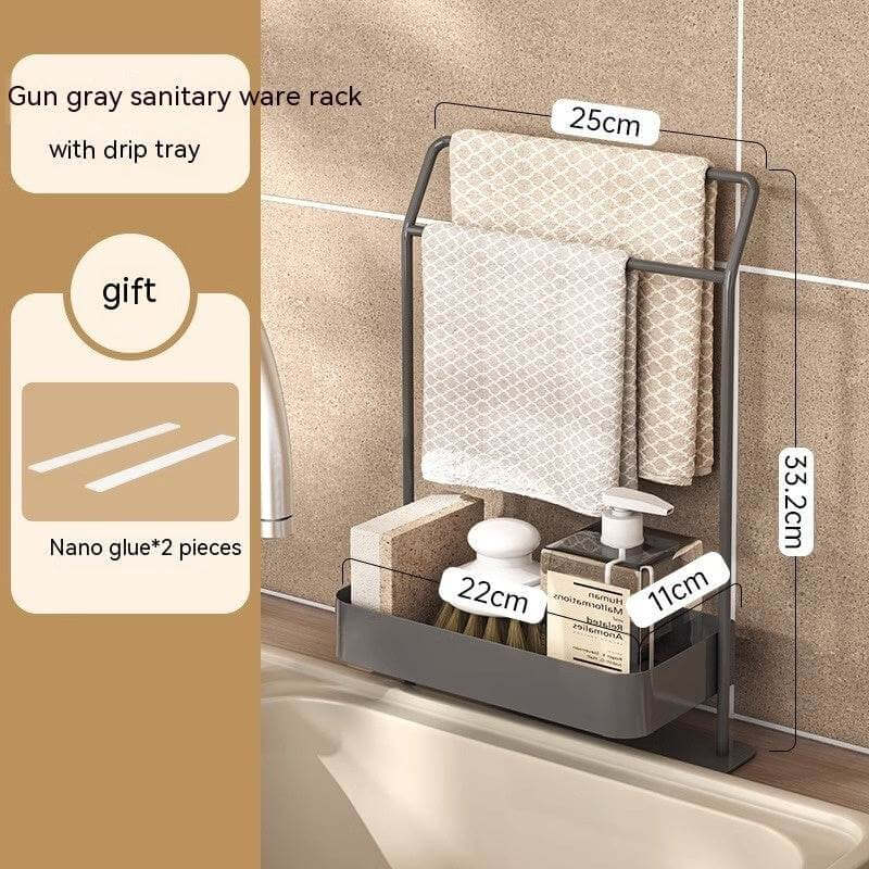 Rag Draining Kitchen Storage Rack Kitchen Gadgets - Gadget Aliens 