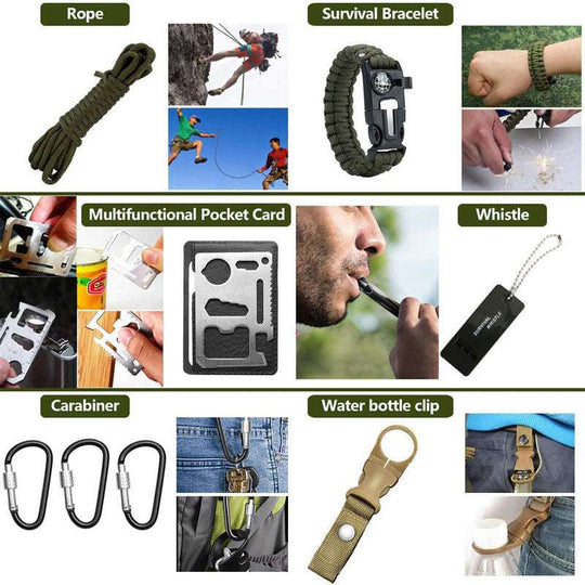 Wilderness Survival First Aid Outdoor Survival Emergency Kit