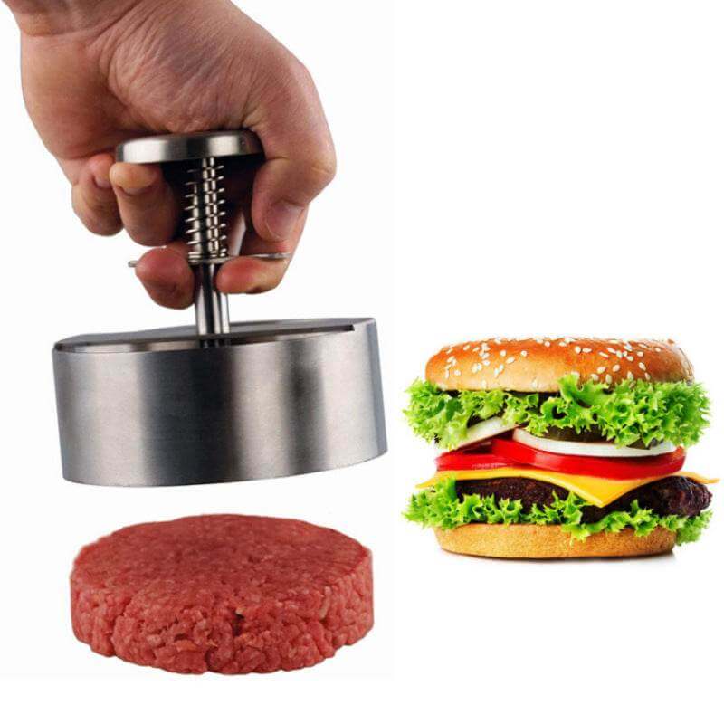 Stainless Steel Patties Mould Burger Meat Press Kitchen Gadgets - Gadget Aliens