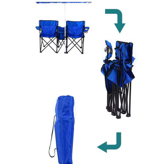 Outdoor Double Portable Camping Folding Chair - Gadget Aliens 