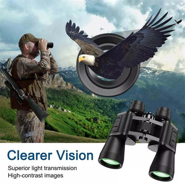 180x100 High Power Military Binoculars Day Night Vision Compact Waterproof Binoculars For Bird Watching Hunting Travel Football Games Stargazing With Carrying Case And Strap - Gadget Aliens