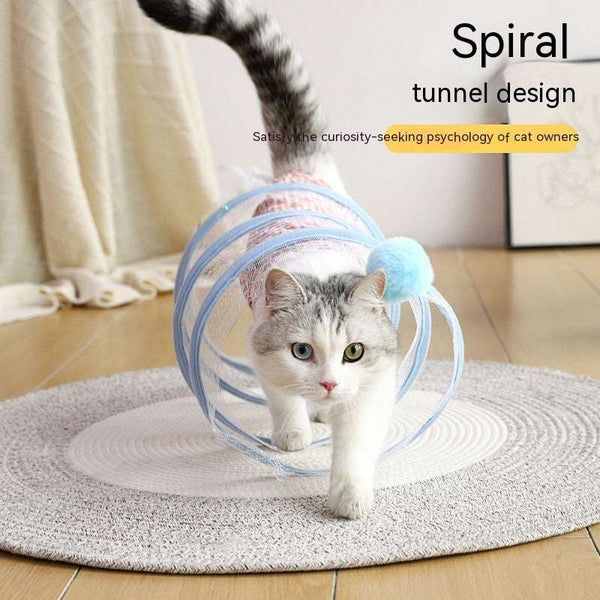 Unleash Natural Instincts with Our Interactive Folded Cat Tunnel