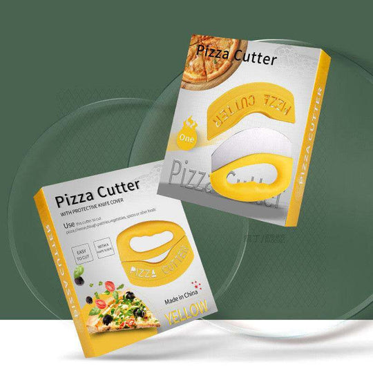 Stainless Steel Pizza Cutter With Protective Cover Kitchen Gadgets - Gadget Aliens 