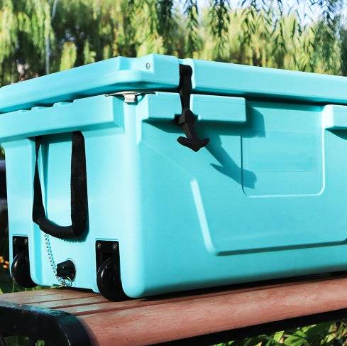 Trending Blue Color 65QT Outdoor Cooler Fish Ice Chest Box Popular Camping Cooler Box - Gadget Aliens 