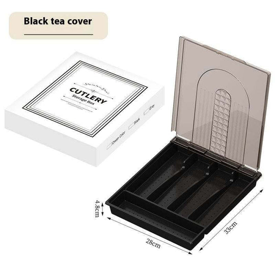 Tableware Storage Box Dustproof With Cover Kitchen Gadgets - Gadget Aliens 