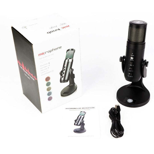 RGB Colorful Breathing Ambience Light USB Condenser Microphone - Gadget Aliens