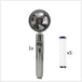 Propeller Driven Shower Head With Stop Button And Cotton Filter Turbocharged High Pressure Handheld Shower Nozzle - Gadget Aliens 