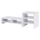 Computer Laptop Monitor Riser Stand Desktop Wooden Storage Organizer 3 Layer Shelf (White) - Gadget Aliens 