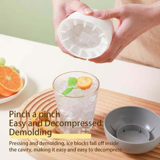 Ice Block Mold Silicone Mushroom Ice Cup Frozen Refrigerator Ice Grid Box Durable Easy Demould Bucket Homemade Crushed Ice Maker Ktichen Gadgets - Gadget Aliens 