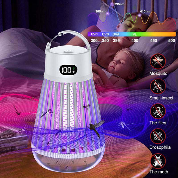 Digital Display Mosquito Killer Lamp Electric Shock Mosquito Trap Light Radiationless Insect Repellent Trap For Bedroom Outdoor Summer Gadgets - Gadget Aliens 