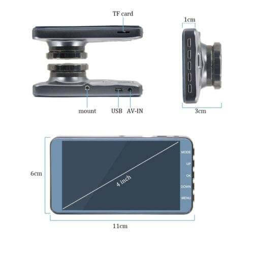 Car Camera Recorder Dual Front And Rear HD 1080P Dash Cam Night Vision - Gadget Aliens 