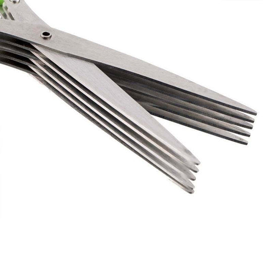 Multifunctional Multi-layer Green Onion Scissors Stainless Steel Onion Cutting Knife Herb Seaweed Spice Scissors Kitchen Scissor Kitchen Gadgets - Gadget Aliens 