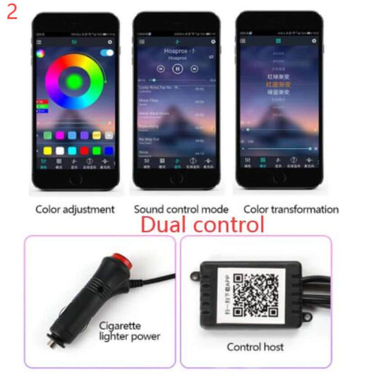 Car Fiber Optic Ambient Light Modified Car Interior Cool Light APP Rhythm Light - Gadget Aliens 